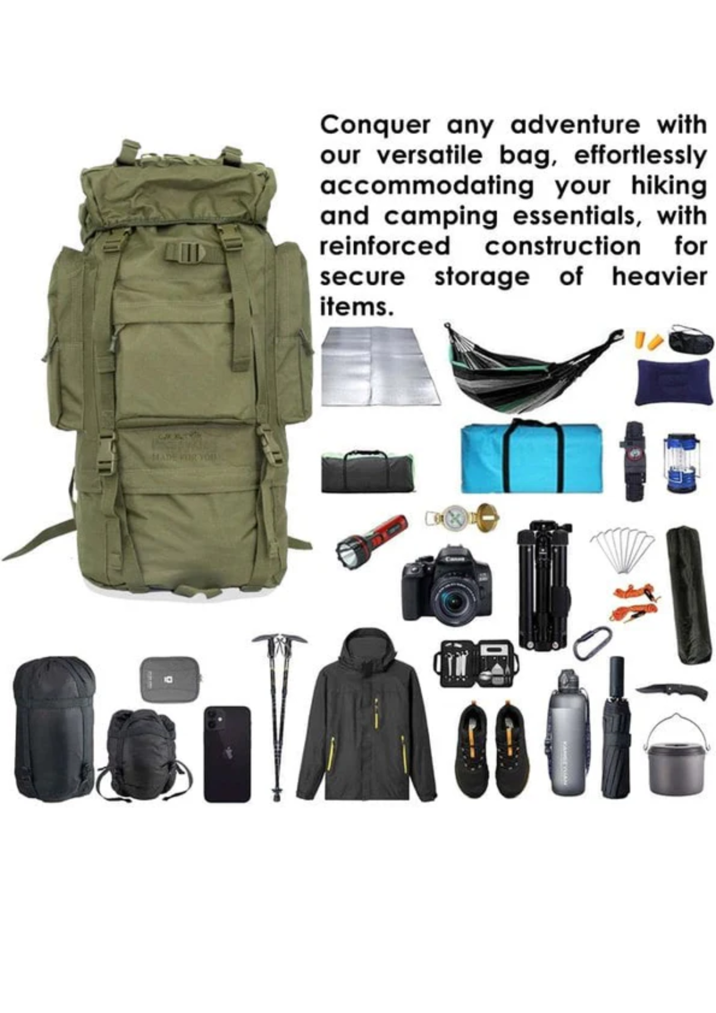 65L Outdoor Tactical Backpack