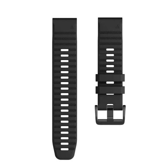 QuickFit 26mm Silicon Watch Band | Black | Strap - for Garmin - Ridge & Ride